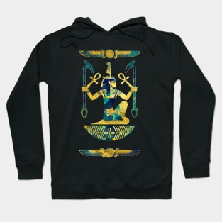 Egyptian  Gold and Blue Marble Ornament Hoodie